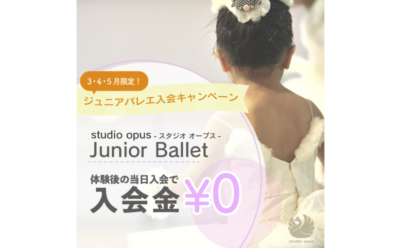 Junior Ballet 春の入会キャンペーン